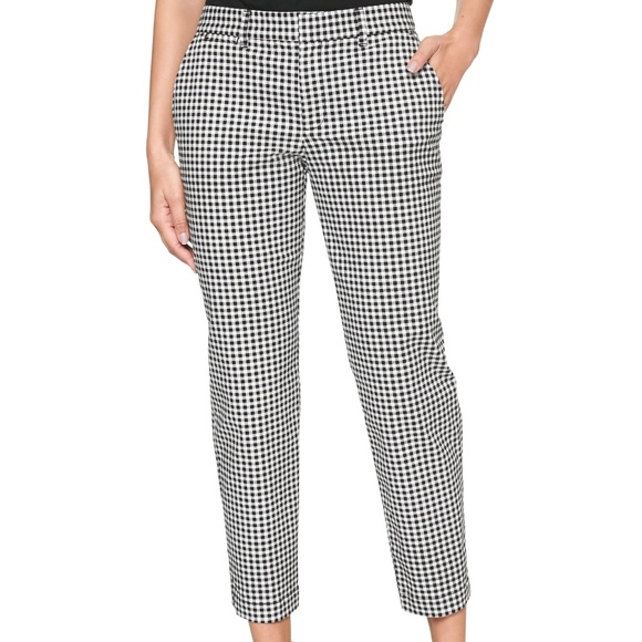 Gap “Slim City” Black and White Pattern Khaki Work Pant Size 4 - Picture 1 of 8